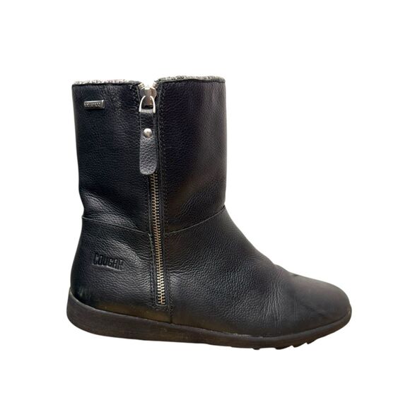 Cougar Vito Women’s 9 Leather Waterproof Boots Black Winter Lined Zip - Picture 4 of 9